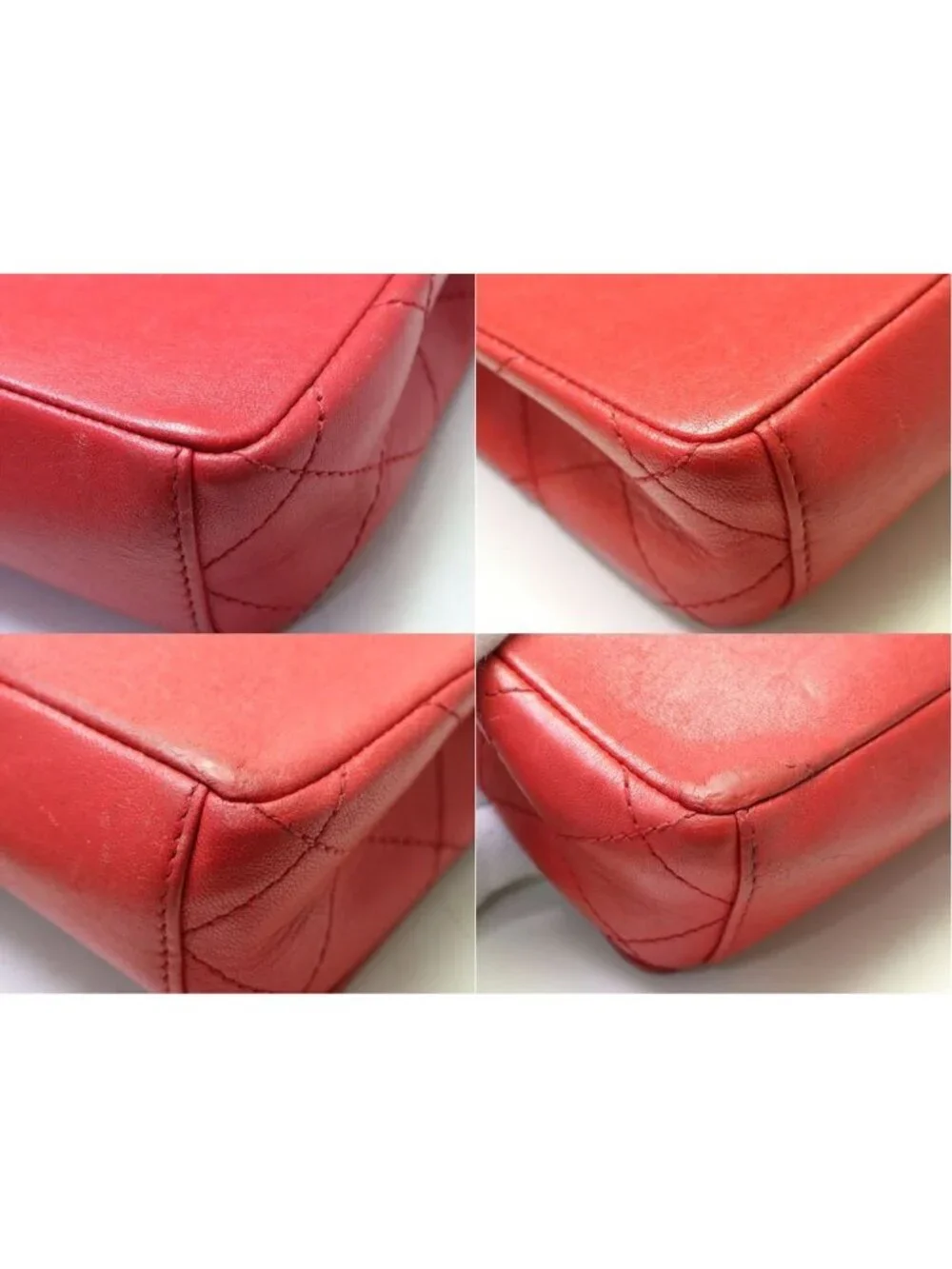 Chanel Mademoiselle Lambskin Red Chain Shoulder Bag